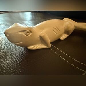 Hand carved iguana figurine